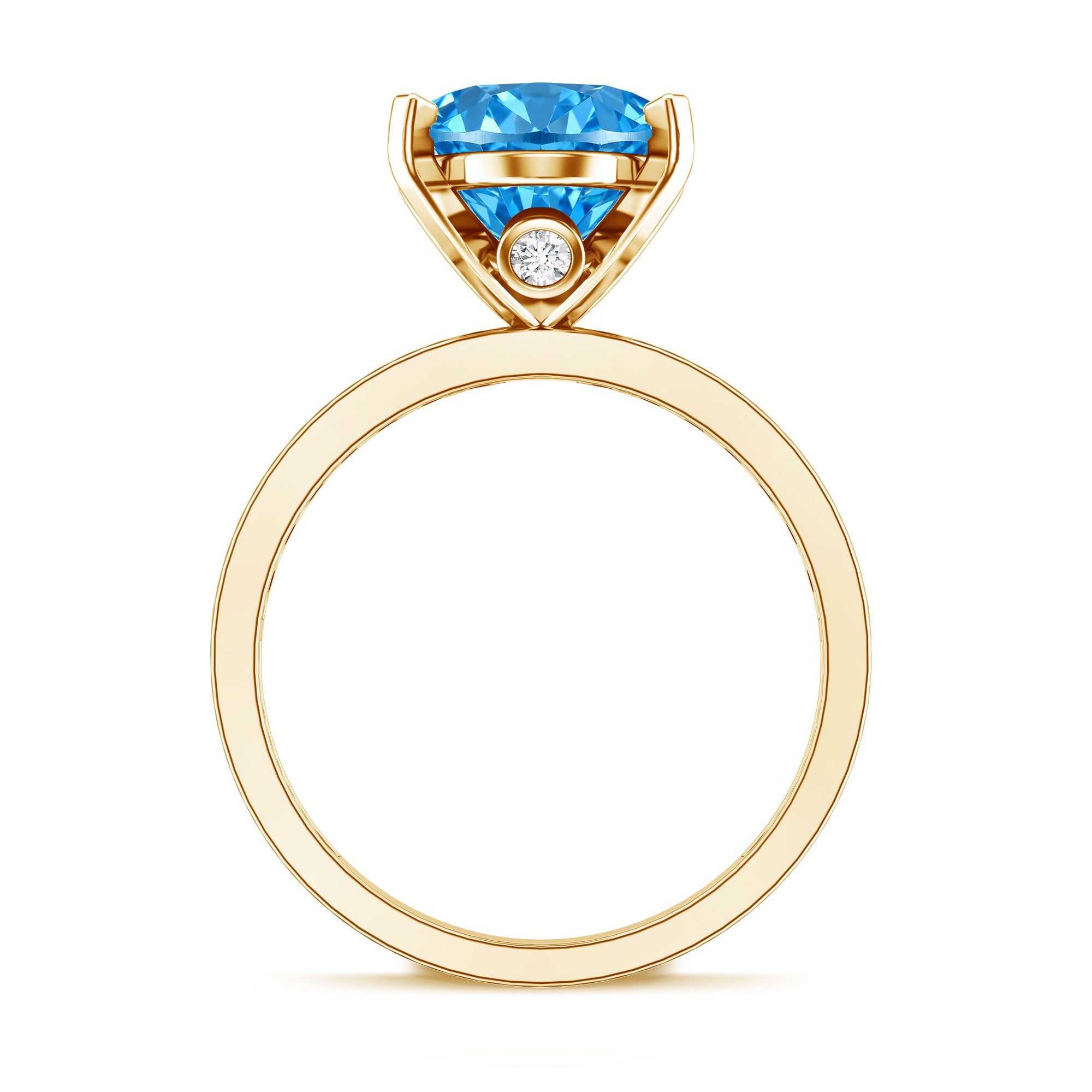 Rosec Jewels-4 Carat Oval Cut Lab Created Blue Diamond Large Engagement Ring IGI Certified