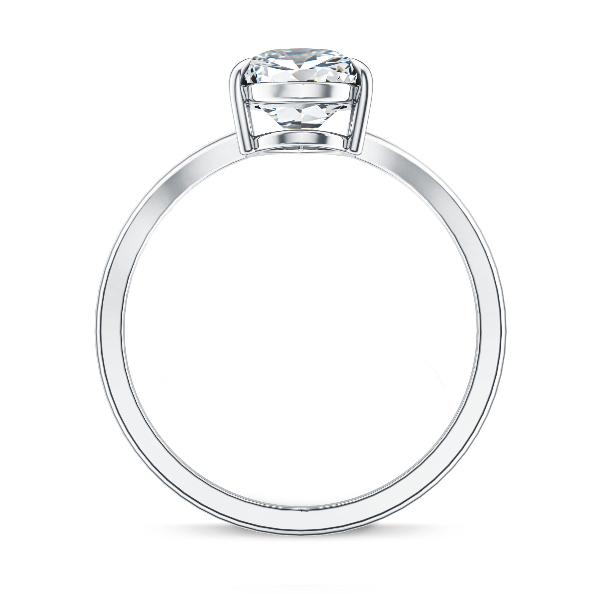 Rosec Jewels-IGI Certified 2 Carat Pear Shape Lab Grown Diamond Chevron Engagement Ring