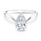 Rosec Jewels-IGI Certified 2 Carat Pear Shape Lab Grown Diamond Chevron Engagement Ring