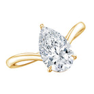 Rosec Jewels-IGI Certified 2 Carat Pear Shape Lab Grown Diamond Chevron Engagement Ring