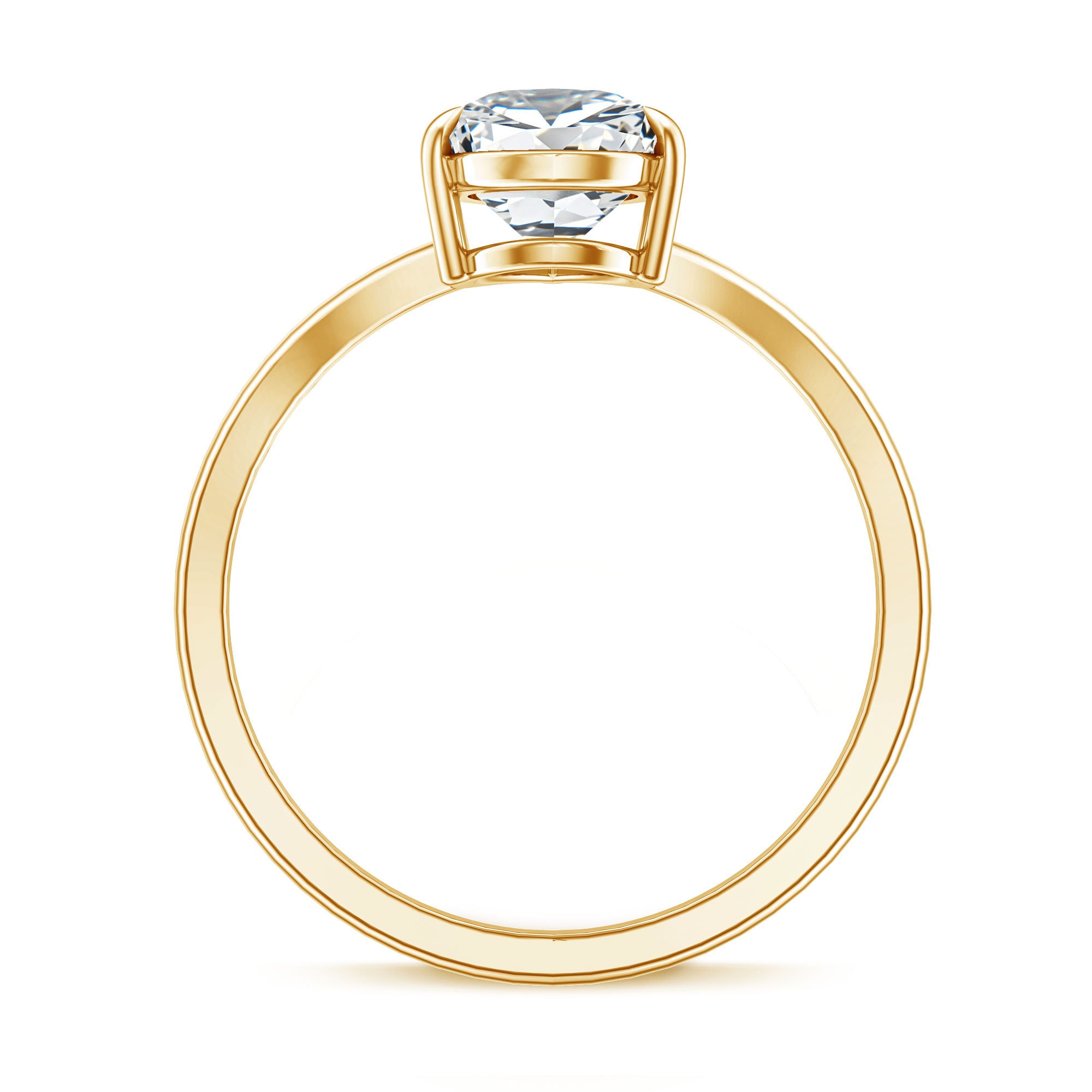 Rosec Jewels-IGI Certified 2 Carat Pear Shape Lab Grown Diamond Chevron Engagement Ring