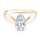 Rosec Jewels-IGI Certified 2 Carat Pear Shape Lab Grown Diamond Chevron Engagement Ring