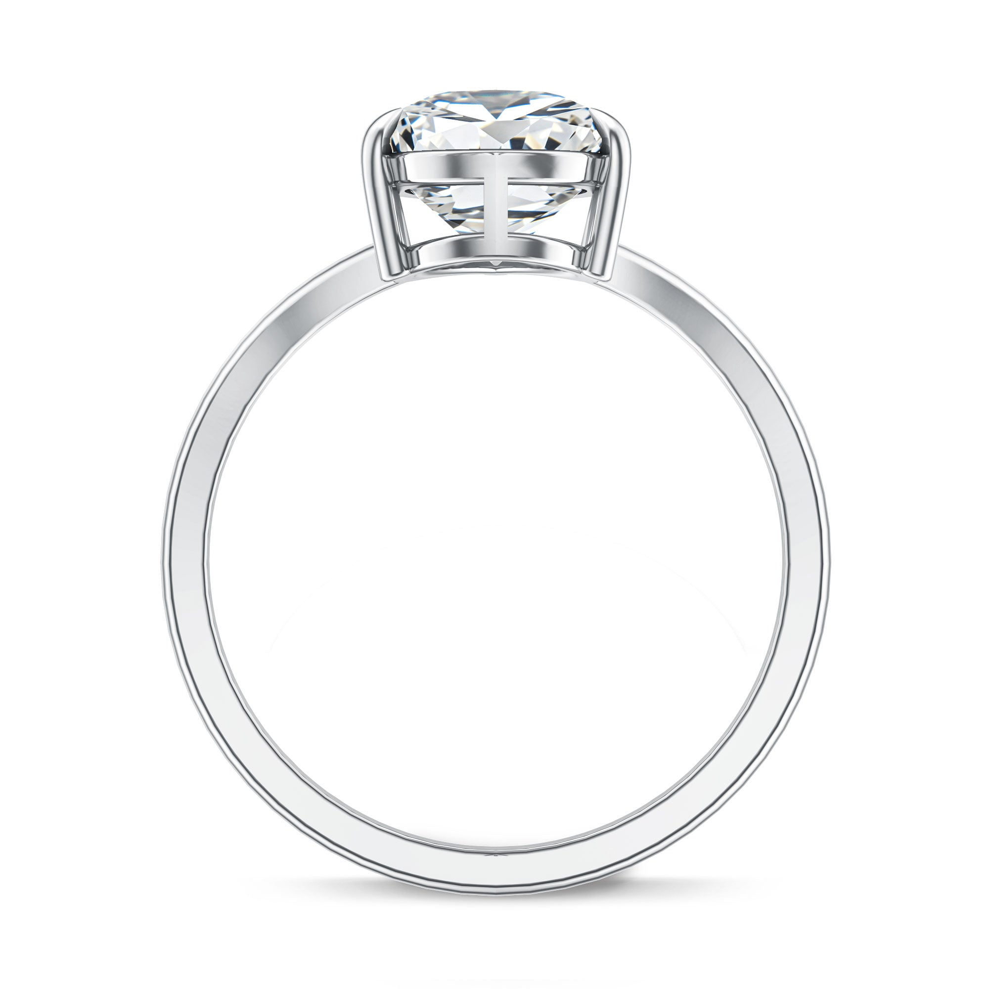 Rosec Jewels-IGI Certified V Shaped Lab Grown Diamond Pear Engagement Ring 3 Carat