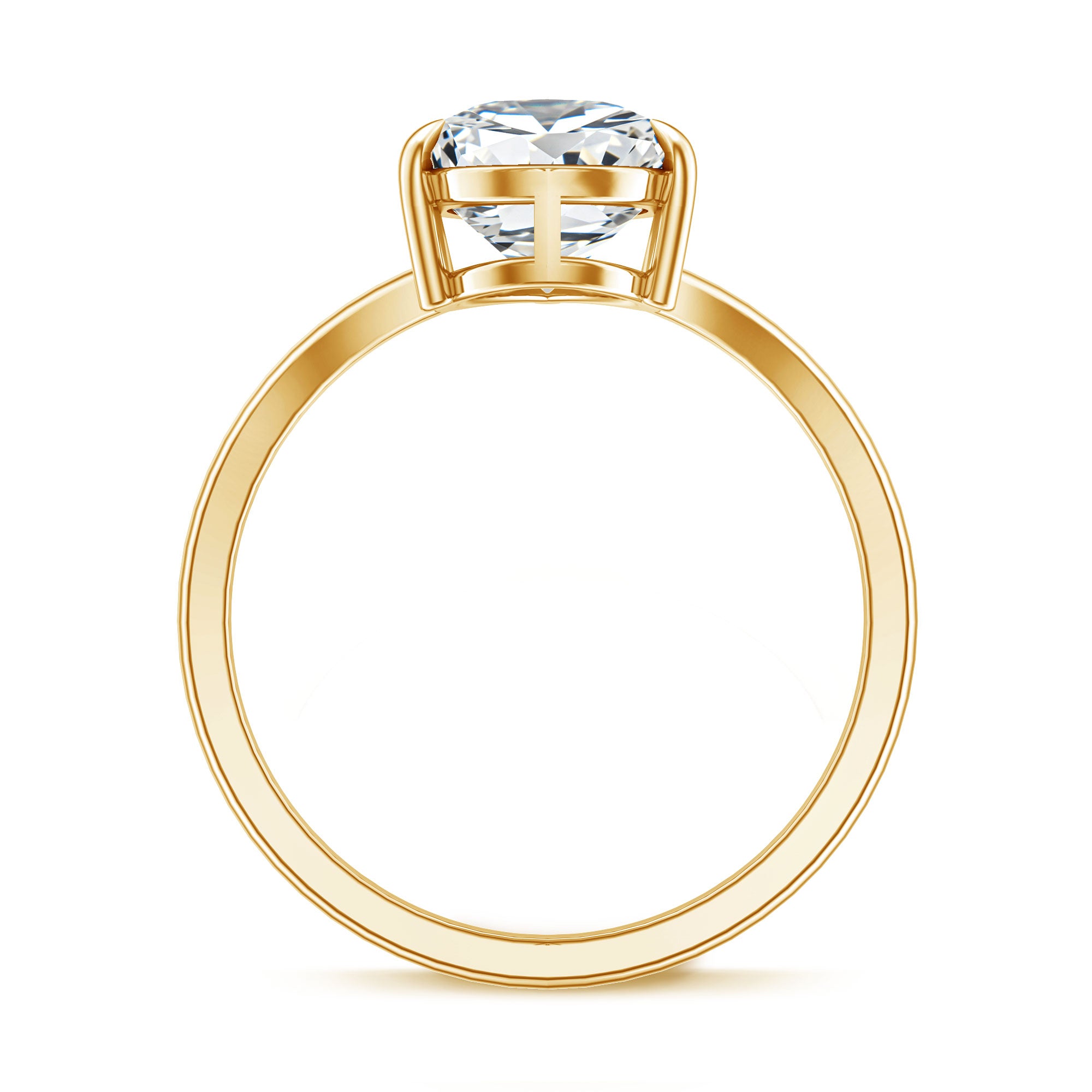 Rosec Jewels-IGI Certified V Shaped Lab Grown Diamond Pear Engagement Ring 3 Carat