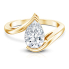 Rosec Jewels-IGI Certified 2 Carat Pear Cut Lab Diamond Bypass Engagement Ring in Tension Setting