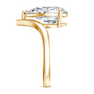 Rosec Jewels-IGI Certified 4 Carat Lab Grown Diamond Pear Engagement Ring with Chevron Shank
