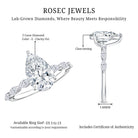 Rosec Jewels-Pear Shaped Lab Grown Diamond 2 Carat Engagement Ring IGI Certified