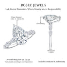 Rosec Jewels-Solitaire 3 Carat Pear Shaped Lab Diamond Designer Engagement Ring IGI Certified