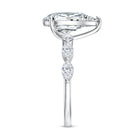 Rosec Jewels-Solitaire 3 Carat Pear Shaped Lab Diamond Designer Engagement Ring IGI Certified