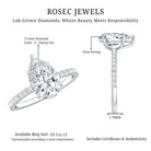 Rosec Jewels-IGI Certified 2 Carat Lab Grown Diamond Teardrop Engagement Ring with Side Stones