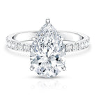 Rosec Jewels-4 Carat Pear Lab Grown Diamond Huge Engagement Ring with IGI Certificate