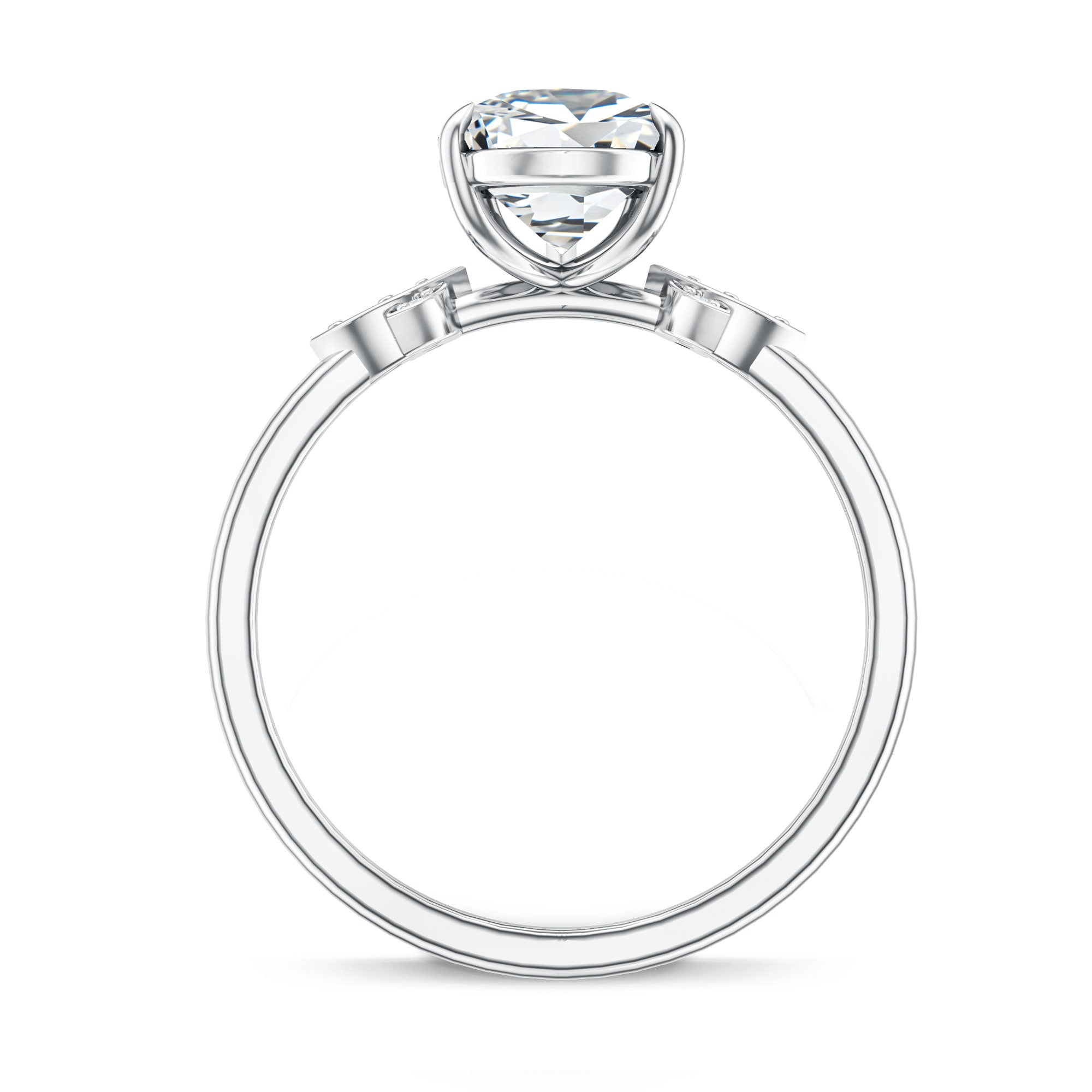 Rosec Jewels-Nature Inspired 2 Carat Lab Grown Diamond Pear Engagement Ring with IGI Certificate