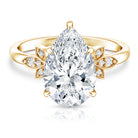 Rosec Jewels-IGI Certified Nature Inspired Lab Grown Diamond Pear Engagement Ring 4 Carat