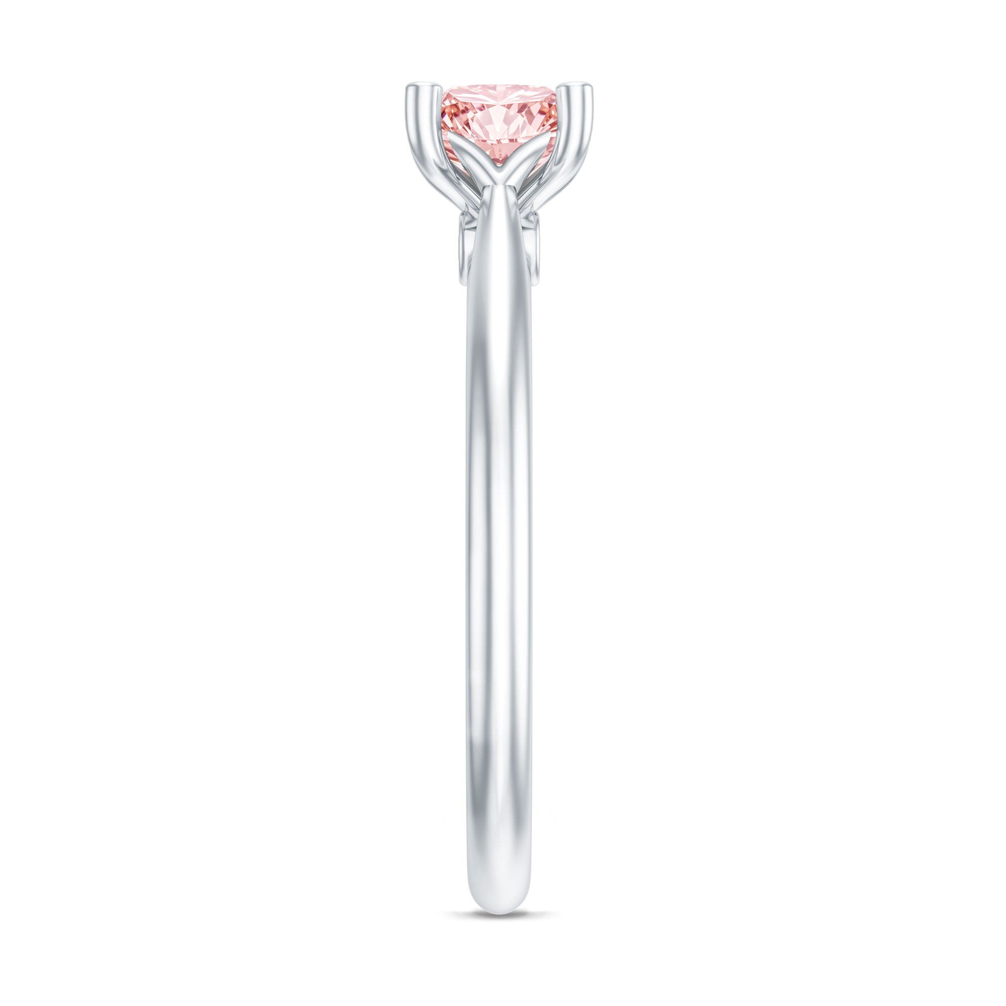 Rosec Jewels-1 Carat Round Lab Grown Pink Diamond Solitaire Ring with IGI Certificate
