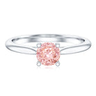 Rosec Jewels-1 Carat Round Lab Grown Pink Diamond Solitaire Ring with IGI Certificate