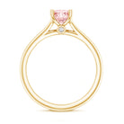 Rosec Jewels-1 Carat Round Lab Grown Pink Diamond Solitaire Ring with IGI Certificate