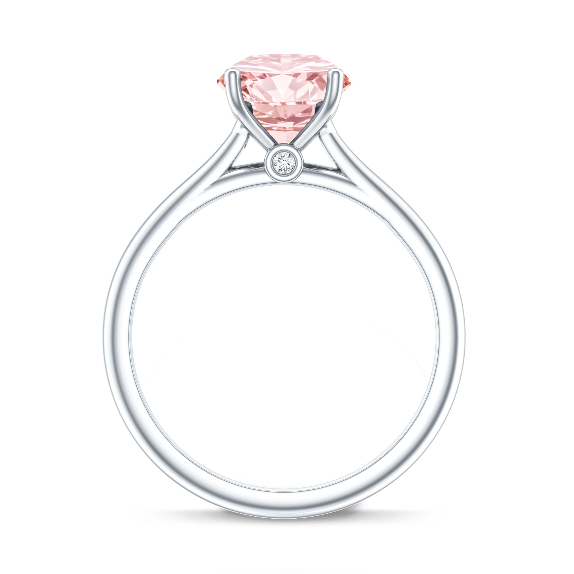 Rosec Jewels-IGI Certified Round Lab Grown Pink Diamond 2 Carat Engagement Ring for Women