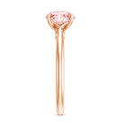 Rosec Jewels-3 Carat Lab Grown Pink Diamond Solitaire Engagement Ring with IGI Certificate