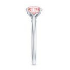 Rosec Jewels-3 Carat Lab Grown Pink Diamond Solitaire Engagement Ring with IGI Certificate