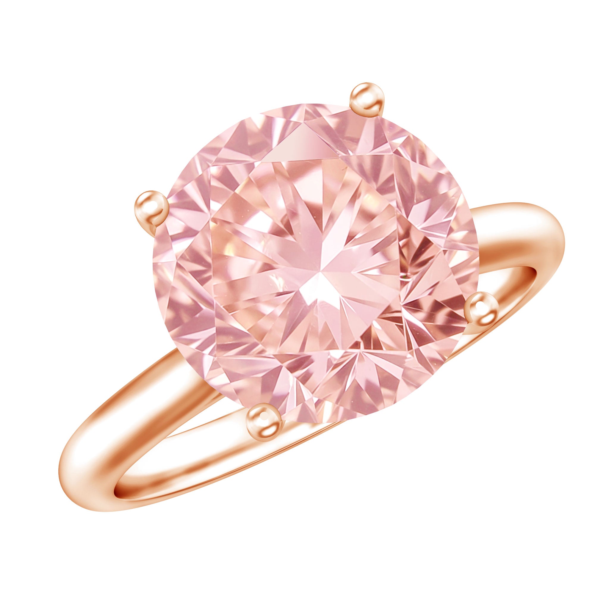 Rosec Jewels-Lab Grown Pink Diamond 4 Carat Solitaire Engagement Ring IGI Certified