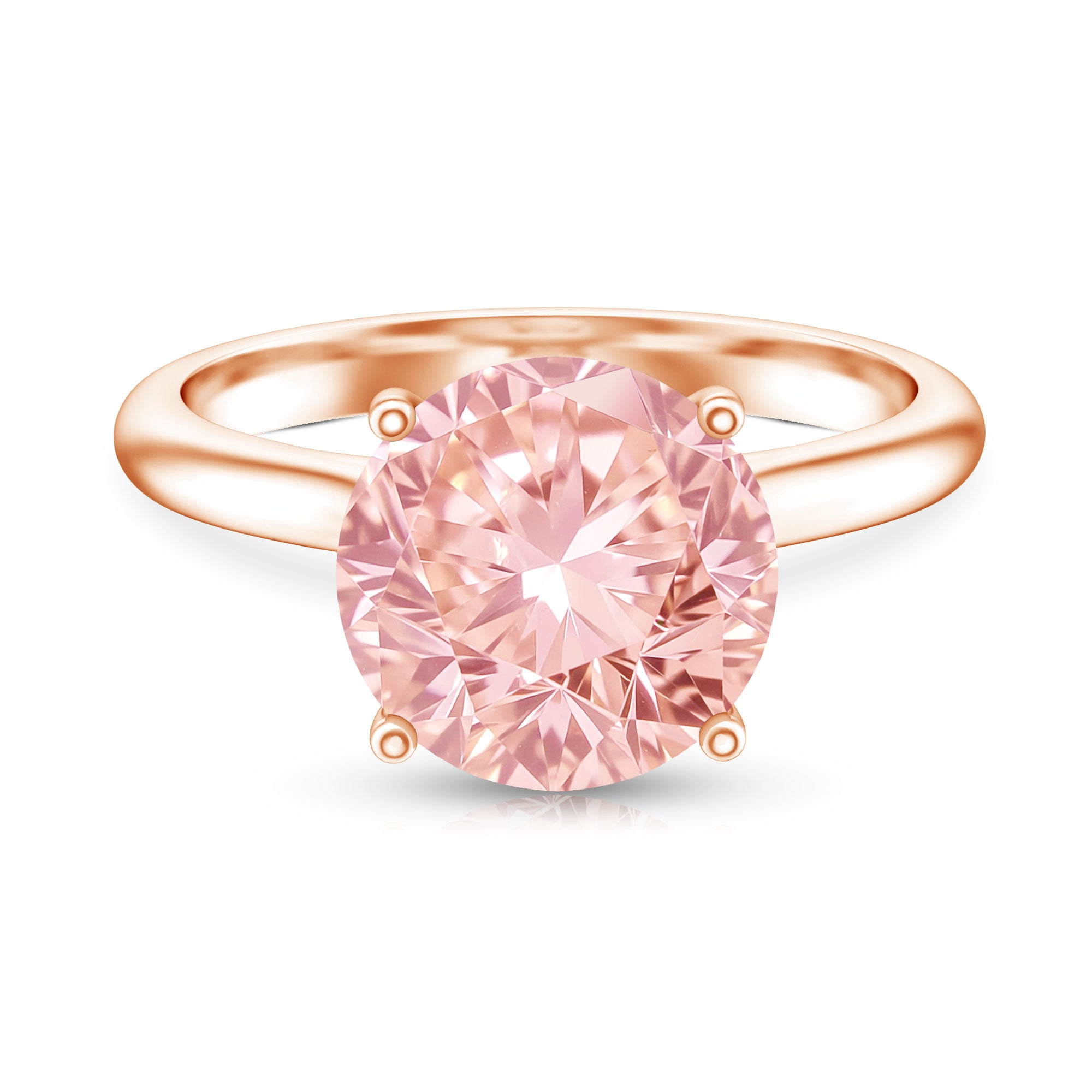 Rosec Jewels-Lab Grown Pink Diamond 4 Carat Solitaire Engagement Ring IGI Certified