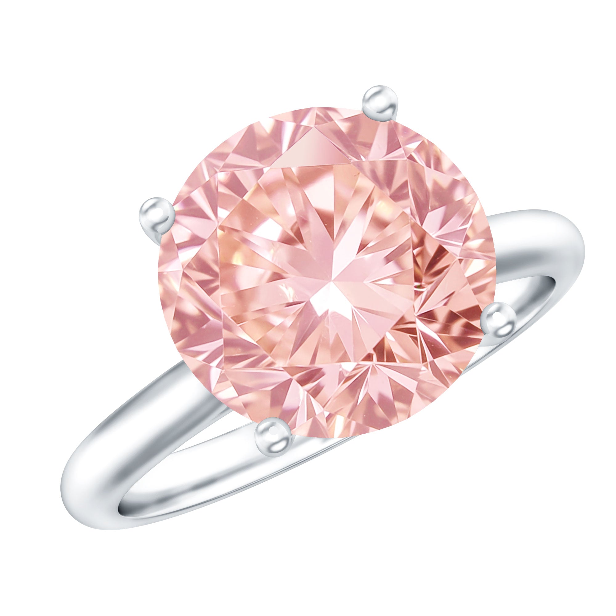 Rosec Jewels-Lab Grown Pink Diamond 4 Carat Solitaire Engagement Ring IGI Certified