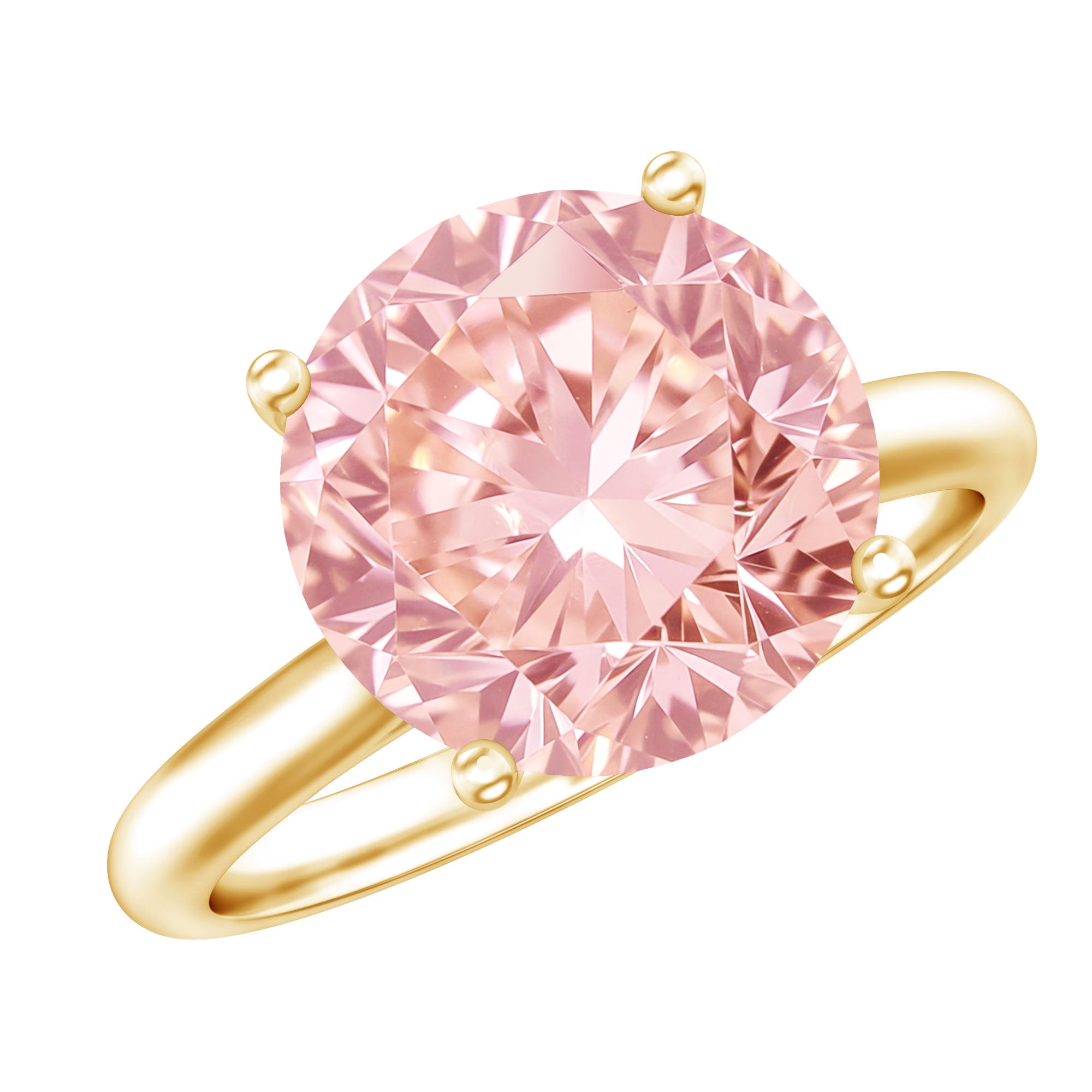 Rosec Jewels-Lab Grown Pink Diamond 4 Carat Solitaire Engagement Ring IGI Certified