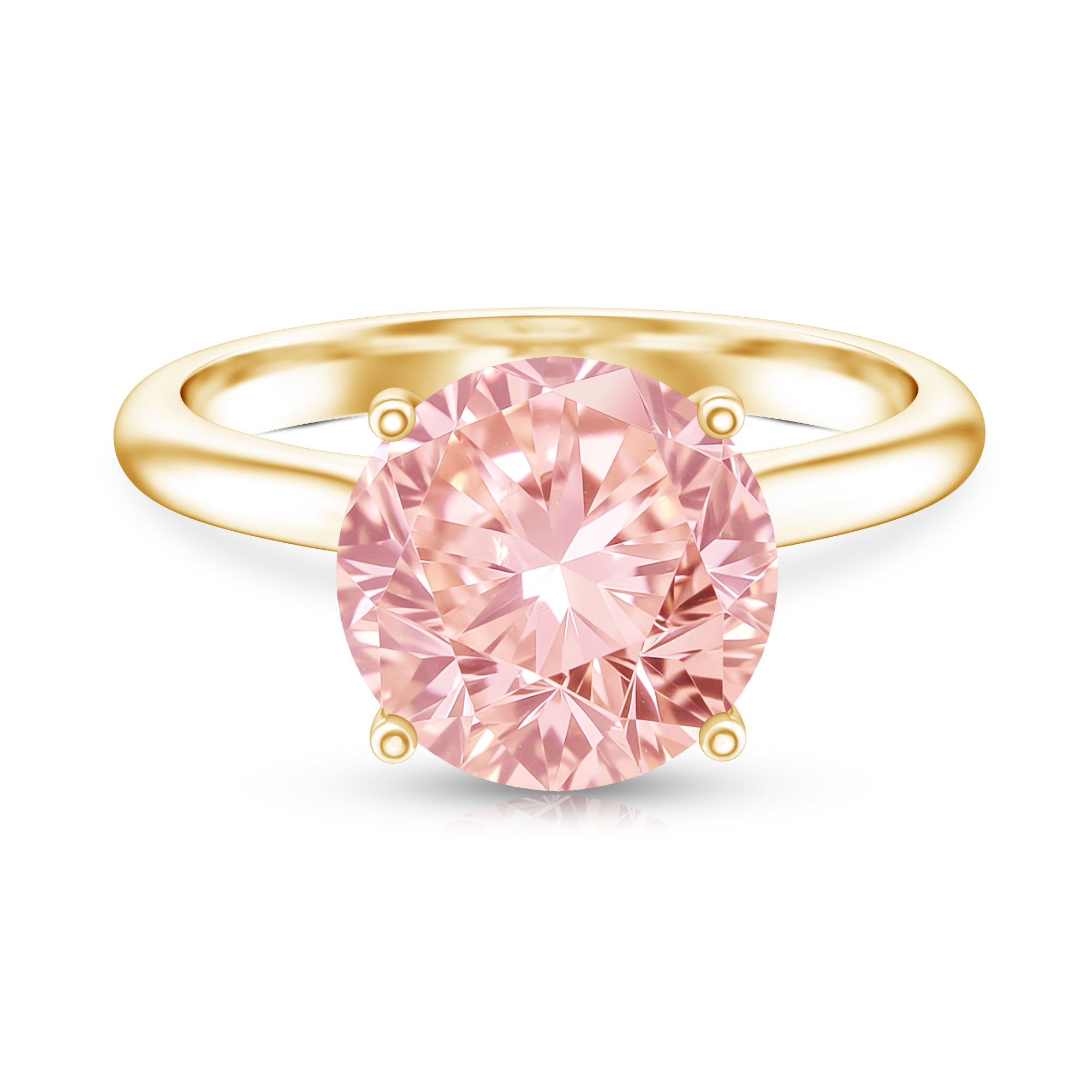 Rosec Jewels-Lab Grown Pink Diamond 4 Carat Solitaire Engagement Ring IGI Certified