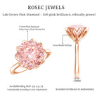 Rosec Jewels-IGI Certified Solitaire 5 Carat Lab Grown Pink Diamond Lotus Engagement Ring