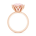 Rosec Jewels-IGI Certified Solitaire 5 Carat Lab Grown Pink Diamond Lotus Engagement Ring