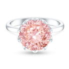 Rosec Jewels-IGI Certified Solitaire 5 Carat Lab Grown Pink Diamond Lotus Engagement Ring