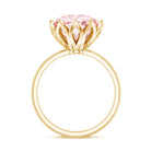 Rosec Jewels-IGI Certified Solitaire 5 Carat Lab Grown Pink Diamond Lotus Engagement Ring