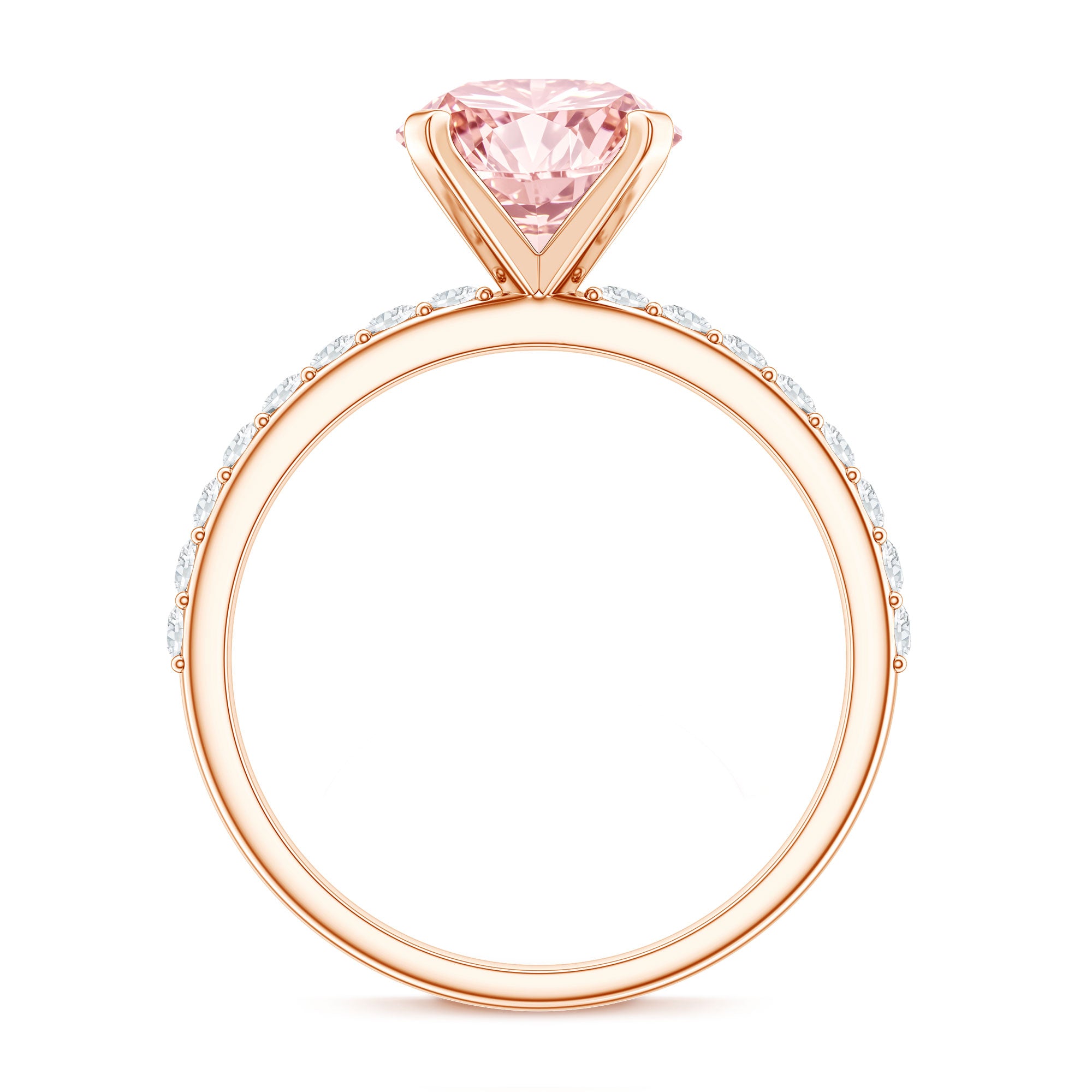Rosec Jewels-IGI Certified 2 Carat Lab Grown Pink and White Diamond Engagement Ring for Her