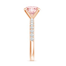 Rosec Jewels-IGI Certified 2 Carat Lab Grown Pink and White Diamond Engagement Ring for Her