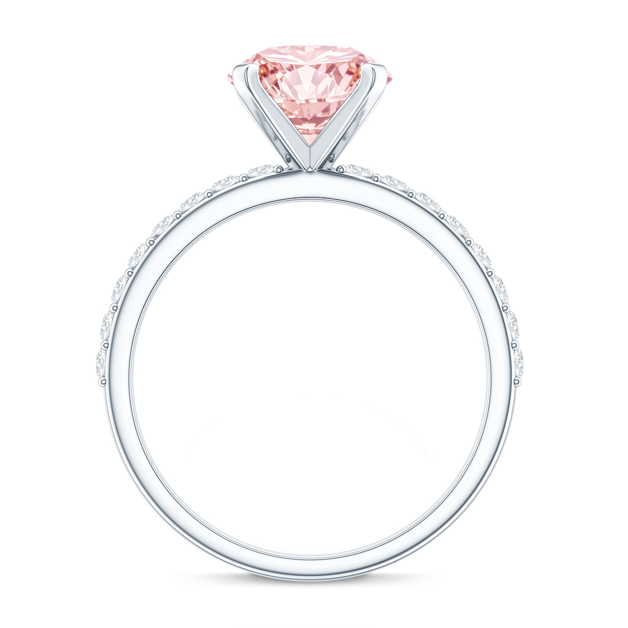 Rosec Jewels-IGI Certified 2 Carat Lab Grown Pink and White Diamond Engagement Ring for Her