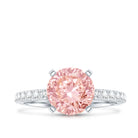 Rosec Jewels-IGI Certified 2 Carat Lab Grown Pink and White Diamond Engagement Ring for Her
