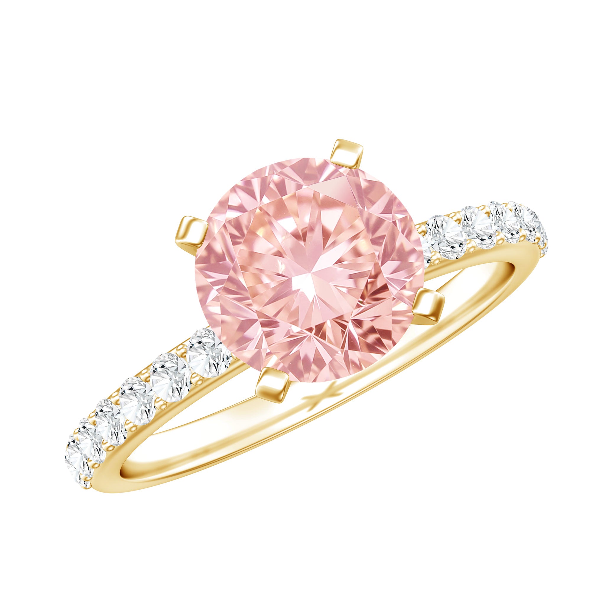 Rosec Jewels-IGI Certified 2 Carat Lab Grown Pink and White Diamond Engagement Ring for Her