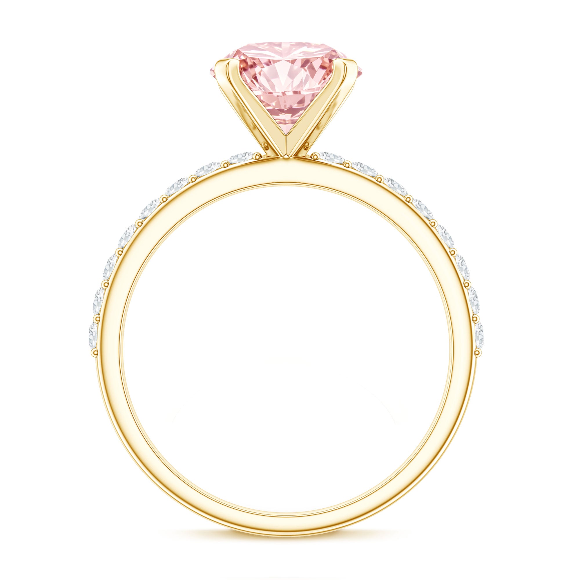 Rosec Jewels-IGI Certified 2 Carat Lab Grown Pink and White Diamond Engagement Ring for Her