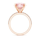 Rosec Jewels-IGI Certified 4 Carat Huge Lab Grown Pink Diamond Solitaire Engagement Ring