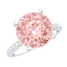 Rosec Jewels-IGI Certified 4 Carat Huge Lab Grown Pink Diamond Solitaire Engagement Ring