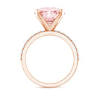 Rosec Jewels-5 Carat IGI Certified Lab Created Pink Diamond Statement Ring with Side Stones