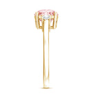 Rosec Jewels-2 Carat Lab Grown Pink Diamond Three Stone Engagement Ring with IGI Certificate