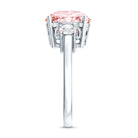 Rosec Jewels-IGI Certified Lab Created Pink and White Diamond Three Stone Engagement Ring 5 Carat