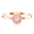 1 Carat Round Lab Grown Pink Diamond Solitaire Engagement Ring IGI Certified Fancy Pink - VS1 - Rosec Jewels