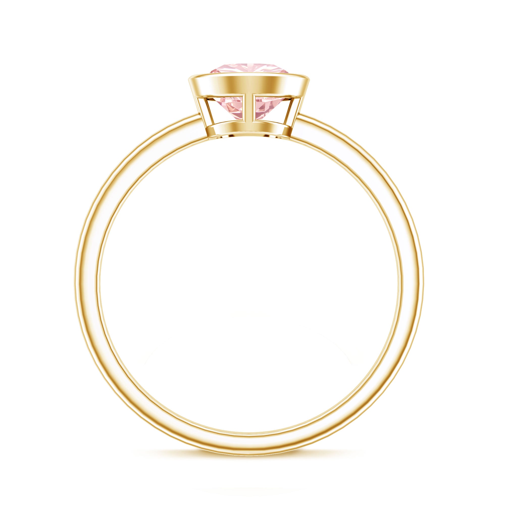 Rosec Jewels-1 Carat Round Lab Grown Pink Diamond Solitaire Engagement Ring IGI Certified