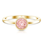Rosec Jewels-1 Carat Round Lab Grown Pink Diamond Solitaire Engagement Ring IGI Certified