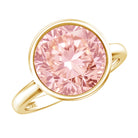 Rosec Jewels-Solitaire Lab Grown Pink Diamond 4 Carat Round Engagement Ring IGI Certified