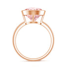 Rosec Jewels-Large 5 Carat Lab Grown Pink Diamond Bezel Engagement Ring with IGI Certificate