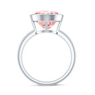 Rosec Jewels-Large 5 Carat Lab Grown Pink Diamond Bezel Engagement Ring with IGI Certificate