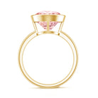 Rosec Jewels-Large 5 Carat Lab Grown Pink Diamond Bezel Engagement Ring with IGI Certificate